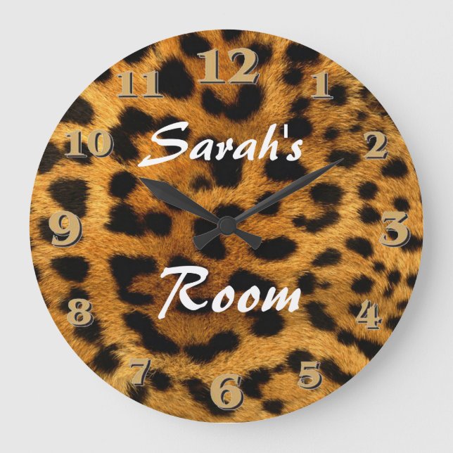 Leopard Print Large Clock (Front)