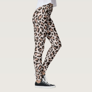 Leopard Print Leggings Rose Gold Hipster Chic