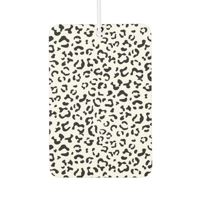 Leopard Print, Leopard Spots, Black And White Air Freshener (Front)