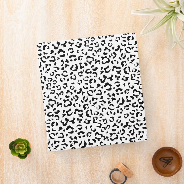 Leopard Print, Leopard Spots, Black And White Binder (In Situ)