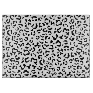 Leopard Print, Leopard Spots, Black And White Cutting Board