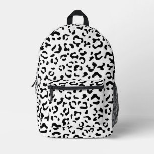 Leopard Print, Leopard Spots, Black And White Printed Backpack