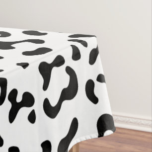 Leopard Print, Leopard Spots, Black And White Tablecloth