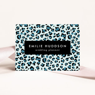 Leopard Print, Leopard Spots, Blue Leopard Business Card