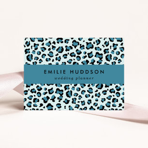Leopard Print, Leopard Spots, Blue Leopard Business Card