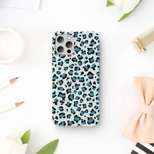Leopard Print, Leopard Spots, Blue Leopard Case-Mate iPhone Case (Creator Uploaded)