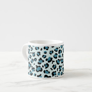 Leopard Print, Leopard Spots, Blue Leopard Espresso Cup