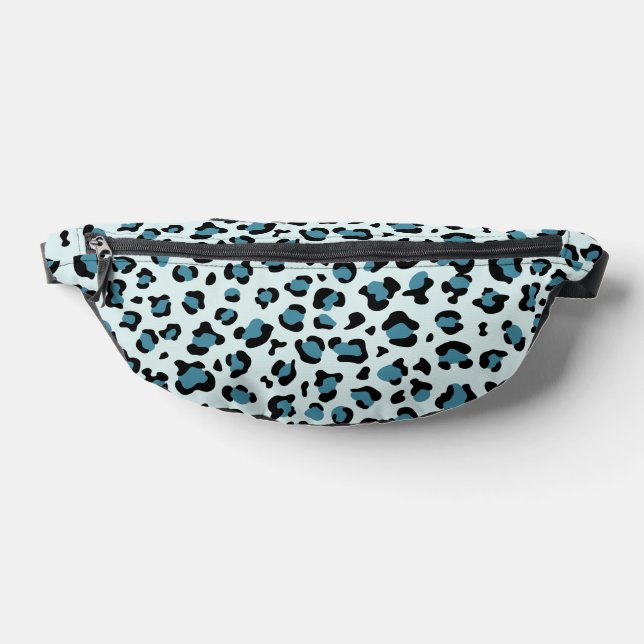 Leopard Print, Leopard Spots, Blue Leopard Fanny Pack (Lay Down)