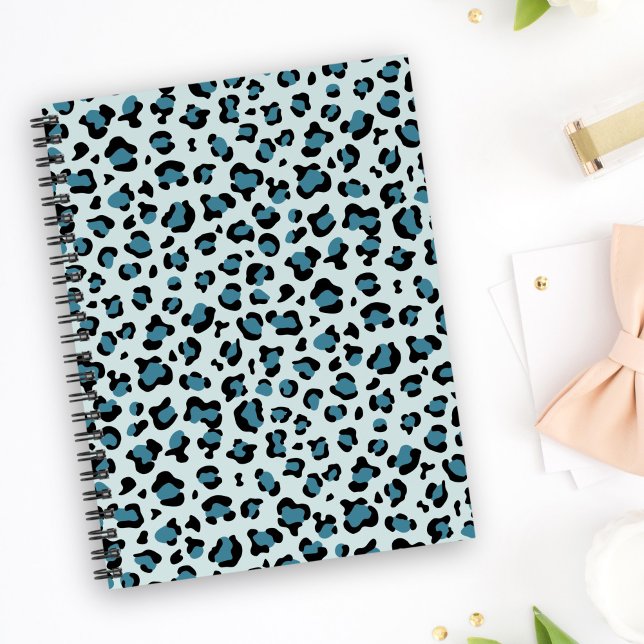 Leopard Print, Leopard Spots, Blue Leopard Notebook (Creator Uploaded)