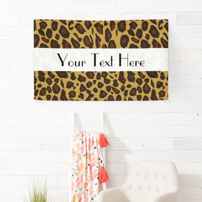 Leopard Print, Leopard Spots, Brown Leopard Banner (Insitu)