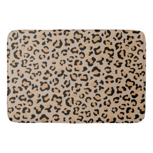 Leopard Print, Leopard Spots, Brown Leopard Bath Mat