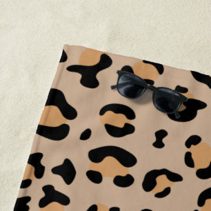 Leopard Print, Leopard Spots, Brown Leopard Beach Towel