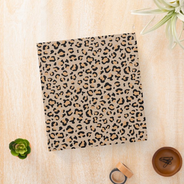 Leopard Print, Leopard Spots, Brown Leopard Binder (In Situ)