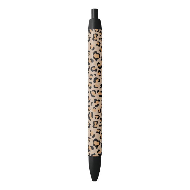 Leopard Print, Leopard Spots, Brown Leopard Black Ink Pen (Front Vertical)