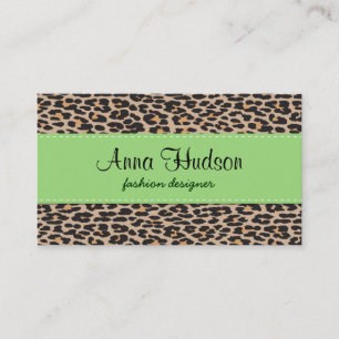 Leopard Print, Leopard Spots, Brown Leopard Business Card