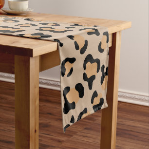 Leopard Print, Leopard Spots, Brown Leopard Medium Table Runner