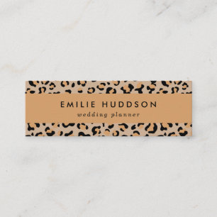 Leopard Print, Leopard Spots, Brown Leopard Mini Business Card