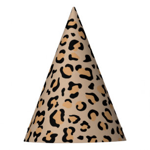 Leopard Print, Leopard Spots, Brown Leopard Party Hat