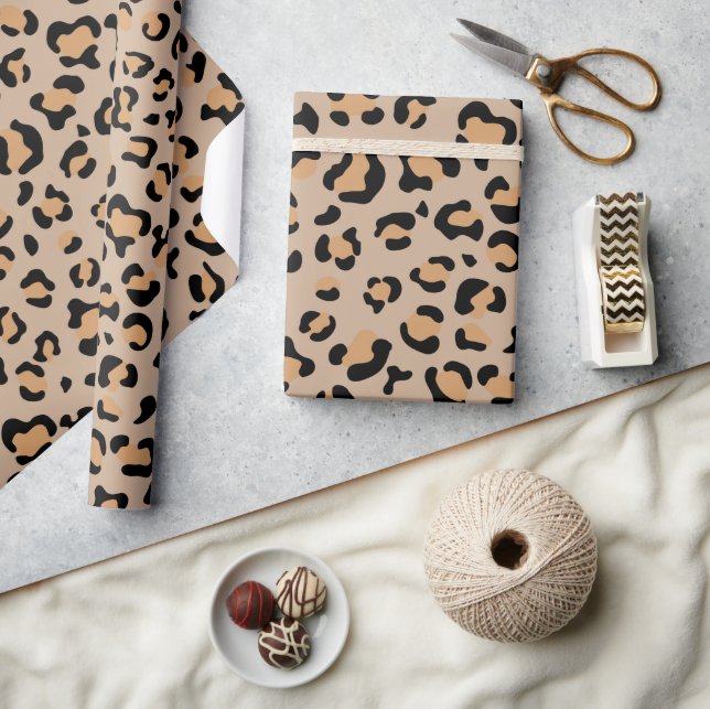 Leopard Print, Leopard Spots, Brown Leopard Wrapping Paper (Crafts)