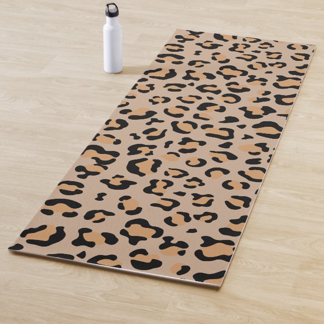 Leopard Print, Leopard Spots, Brown Leopard Yoga Mat (In Situ)