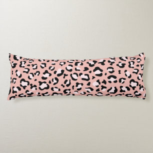 Leopard Print, Leopard Spots, Pink Leopard Body Pillow