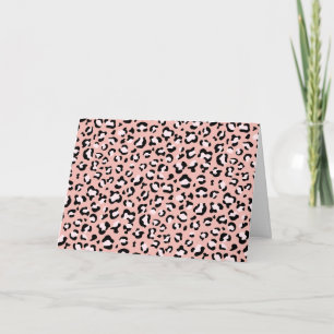 Leopard Print, Leopard Spots, Pink Leopard Card