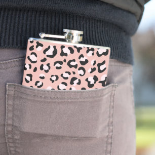 Leopard Print, Leopard Spots, Pink Leopard Hip Flask