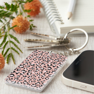 Leopard Print, Leopard Spots, Pink Leopard Keychain