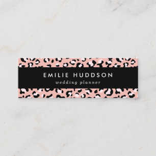 Leopard Print, Leopard Spots, Pink Leopard Mini Business Card