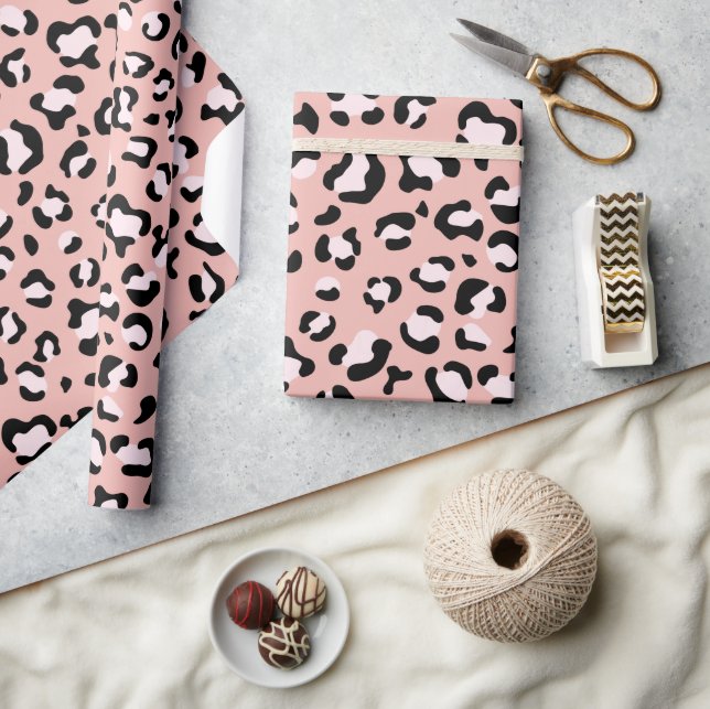 Leopard Print, Leopard Spots, Pink Leopard Wrapping Paper (Crafts)