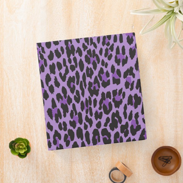 Leopard Print, Leopard Spots, Purple Leopard Binder (In Situ)