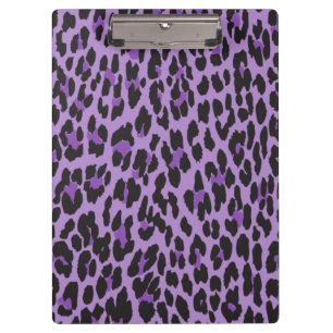 Leopard Print, Leopard Spots, Purple Leopard Clipboard