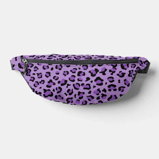 Leopard Print, Leopard Spots, Purple Leopard Fanny Pack (Lay Down)