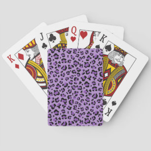 Leopard Print, Leopard Spots, Purple Leopard Playing Cards