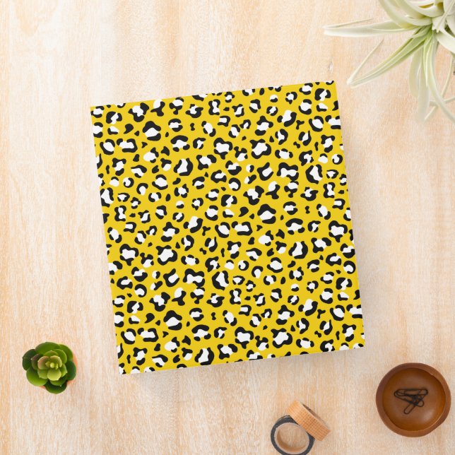 Leopard Print, Leopard Spots, Yellow Leopard Binder (In Situ)