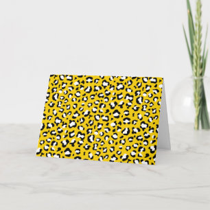 Leopard Print, Leopard Spots, Yellow Leopard Card
