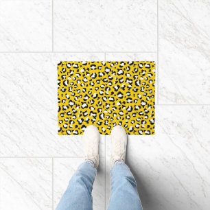 Leopard Print, Leopard Spots, Yellow Leopard Doormat