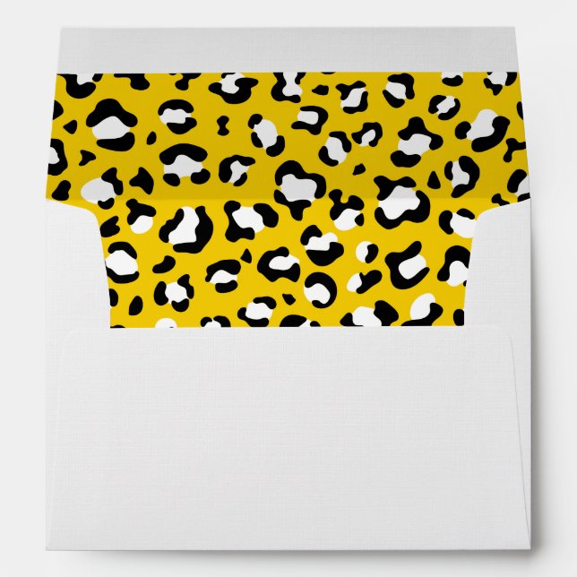 Leopard Print, Leopard Spots, Yellow Leopard Envelope (Back (Bottom))