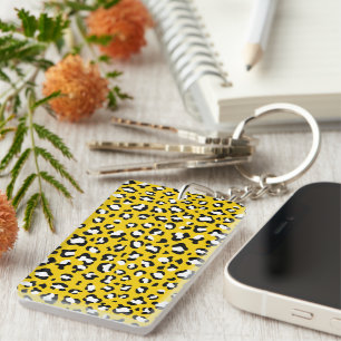 Leopard Print, Leopard Spots, Yellow Leopard Keychain