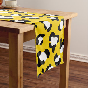 Leopard Print, Leopard Spots, Yellow Leopard Medium Table Runner