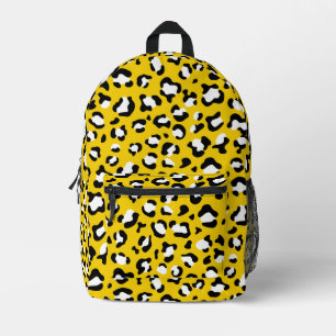 Leopard Print, Leopard Spots, Yellow Leopard Printed Backpack
