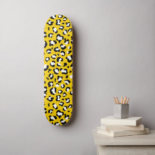 Leopard Print, Leopard Spots, Yellow Leopard Skateboard