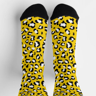 Leopard Print, Leopard Spots, Yellow Leopard Socks