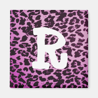 Leopard Print Letter Magnet