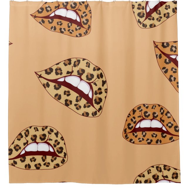 Leopard print lips seamless pattern,cheetah lips d (Front)