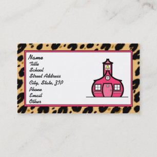 Leopard Print Logo Business Card