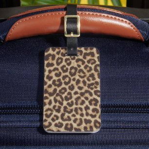 Leopard Print Luggage Tag