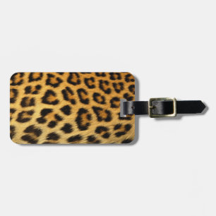 Leopard print luggage tag