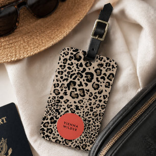 Leopard Print Luggage Tag   Stylish Travel Tags