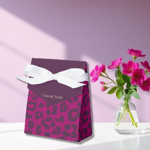 Leopard Print-Magenta- Favor Box